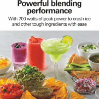 Power Elite Blender for Smoothies with 3-Cup Vegetable Chopper Mini Food Processor, 40Oz Glass Jar, 12 Functions for Puree, Ice Crush, Black and Stainless Steel (58149) - Image 3