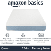 Memory Foam Mattress, Medium Firm, Cooling Gel, Queen Size Mattress, Certipur-Us® Certified Foam, 80 X 60 X 12 Inches, White/Gray - Image 2