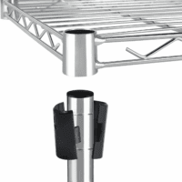 Heavy Duty 5-Shelf Storage Shelves, 1750Lb Loading Capacity, 35.43" W X 17.72" D X 70.87" H Adjustable Shelving Unit with Wheels, Chrome, 2 Pack - Image 4