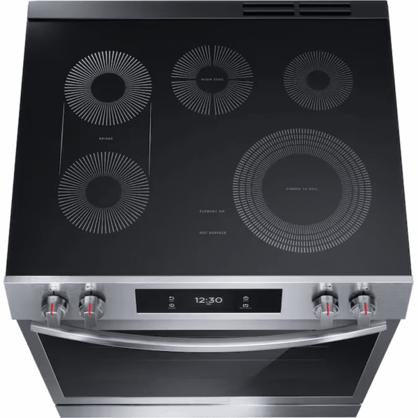 Gallery 30-In Glass Top 5 Burners 6.2-Cu Ft Air Fry Convection Oven Slide-In Electric Range Fingerprint Resistant Stainless Steel ) - Image 6