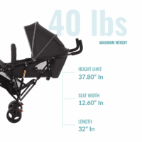 Vista Moonwalk Baby Stroller in Black, Lightweight Infant Stroller with Compact Fold, Multi-Position Recline Umbrella Stroller with Canopy, Extra Large Storage and Cup Holder - Image 4