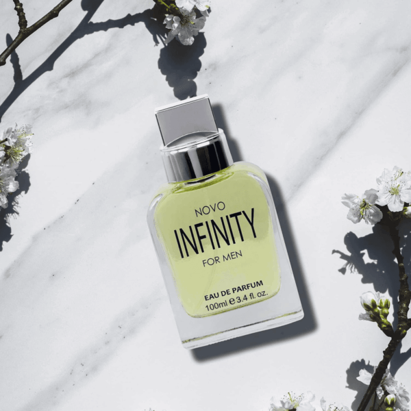 Novo Infinity for Men - 3.4 Fluid Ounce Eau De Parfum Spray for Men - Refreshing Citrusy & Floral Top Notes with Subtle Woody Undertones Smell Fresh All Day Long Gift for Men for All Occasions - Image 6