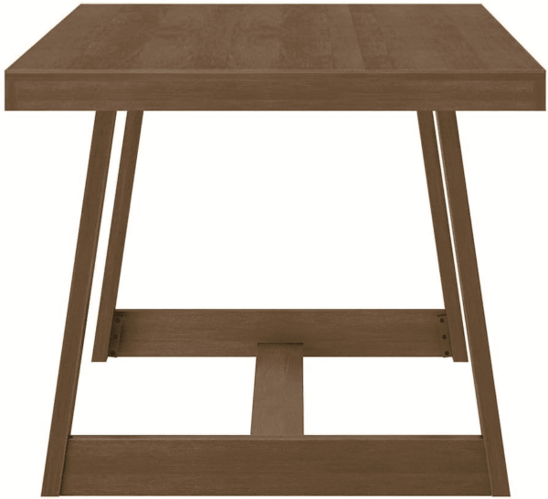 72 Inch Farmhouse Dining Table, Solid Wood Rustic Kitchen Table, Large Wooden Rectangular Dinner Table for Dining Room, Home Office, Living Room Furniture, Easy Assembly, Pecan Wirebrush - Image 5