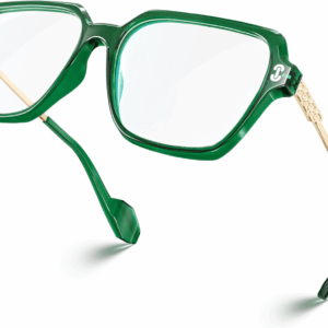 Oversized Blue Light Blocking Glasses with Chic Square TR90 Frame and Metal Temple for Women Men REMY