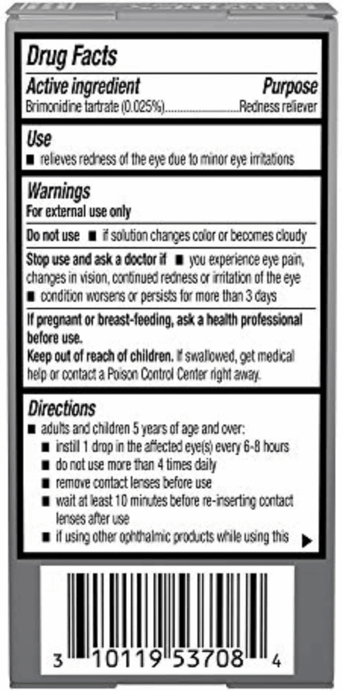 Redness Reliever Eye Drops, for Whiter & Brighter Looking Eyes, 0.08 Fl Oz (2.5 Ml) - Image 2