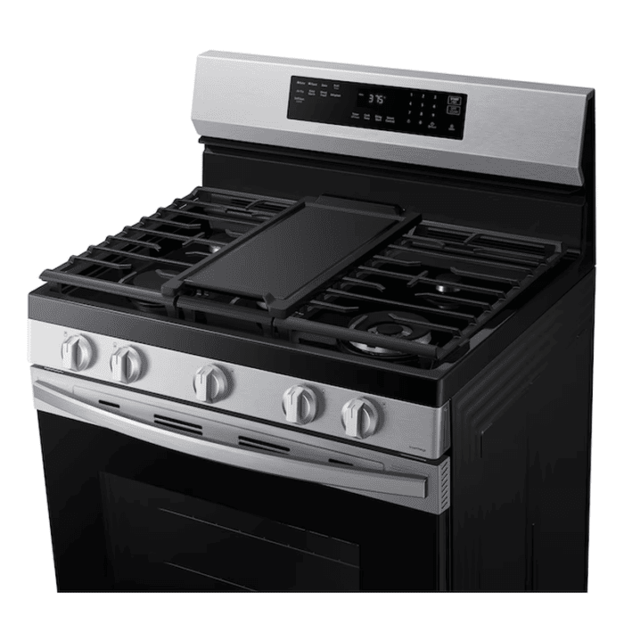 30-In 5 Burners 6.0-Cu Ft Air Fry Convection Oven Freestanding Natural Gas Range ( Fingerprint Resistant Stainless Steel ) - Image 6