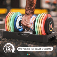 Adjustable Dumbbells Set 12.5LB/22.5LB Pair, 1-Sec Fast Adjustable 5 Weights by Turning Handle, Premium Comfort Non-Slip Metal Dumbbells with Tray, Compact Size for Full Body Home Workout - Image 2