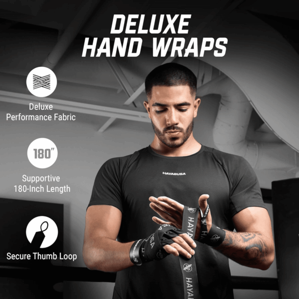 Deluxe Boxing Hand Wraps for Men and Women MMA, Kickboxing and Muay Thai - 4 Colors, 180 Inches - Image 2