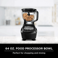 Blender, Mega Kitchen System, 1500W, 4 Functions for Smoothies, Processing, Dough, Drinks & More, with 72 Blender Pitcher, 64 Processor Bowl, 2 Nutri Cups + Lids, Black, BL770 - Image 3