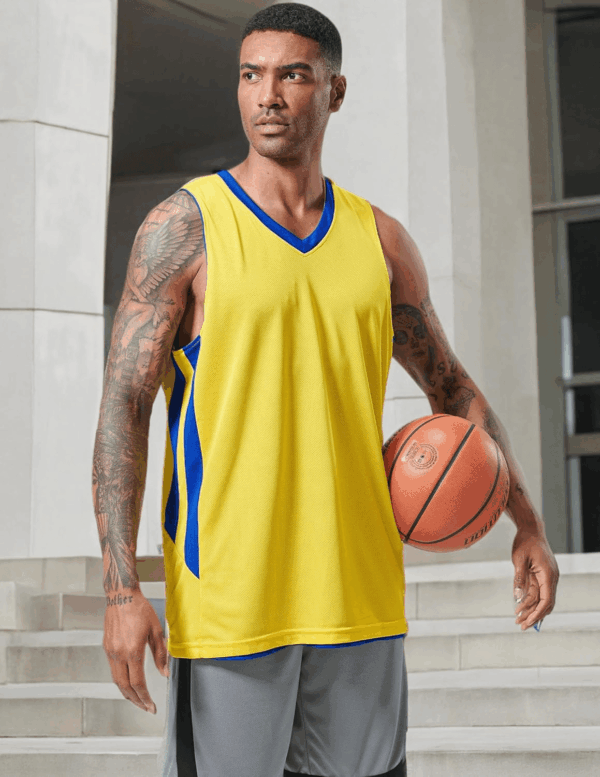 10-Pack Men'S Reversible Custom Basketball Jerseys, Plain Mesh Athletic Sleeveless Shirts Blank Team Uniforms Set - Image 7