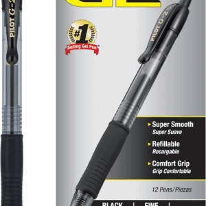 , G2 Premium Gel Roller Pens, Fine Point .7 Mm, Black, Pack of 12 (Dozen Box)