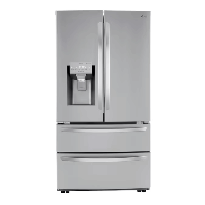 Standard-Depth Craft Ice Smart Wifi Enabled 27.8-Cu Ft 4 -Door Smart Compatible French Door Refrigerator with Dual Ice Maker with Water and Ice Dispenser ( Printproof Stainless Steel ) ENERGY STAR Certified