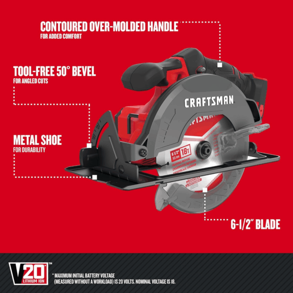 V20 Cordless 6-Tool Power Tool Combo Kit with 2 Batteries and Charger (CMCK600D2) - Image 7