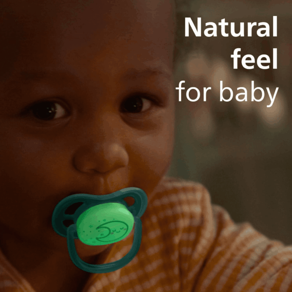 Philips  Ultra Air Pacifier - 4 X Light, Breathable Glow-In-The-Dark Baby Pacifiers for Babies Aged 6-18 Months, BPA Free with Sterilizer Carry Case, SCF376/08 - Image 2