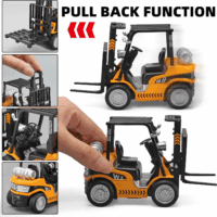 Forklift Toys for Kids Construction Truck Forklift,Metal Diecast Forklift Toy,Pull Back Fork Lift Toy with Lights and Sounds,Toy Forklift with Liftable Design,Forklift for Kids Age 3 and Up - Image 6