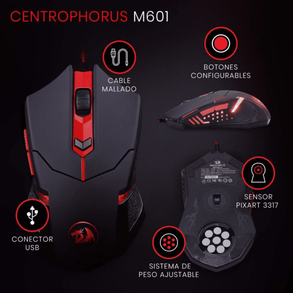 S101 Gaming Keyboard, M601 Mouse, RGB Backlit Gaming Keyboard, Programmable Backlit Mouse, Value Combo Set [New Version] - Image 6