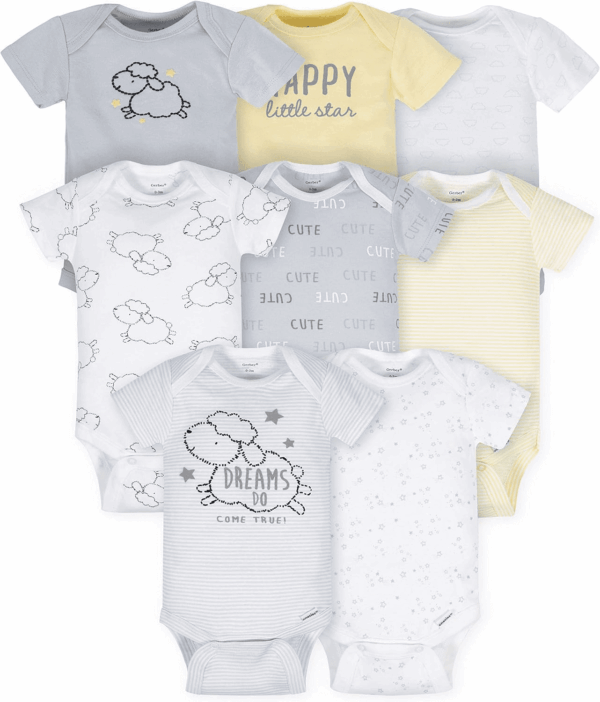 Baby 8-Pack Short Sleeve Onesie Bodysuits