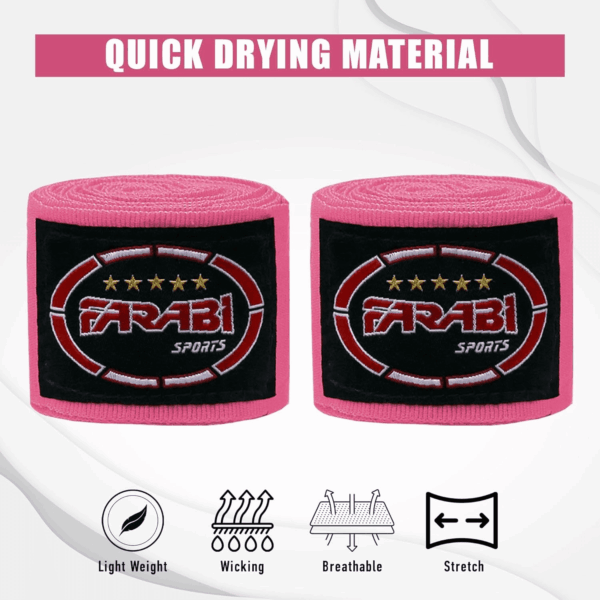 FARABI Kids Boxing Hand Wraps 2.5 Meters Junior Hand Wraps Boxing Hand Wraps Muay Thai Hand Wraps MMA Boxing Hand Wraps Men Boxing Hand Wraps Kids Boxing Hand Wraps Inner Gloves - Image 5
