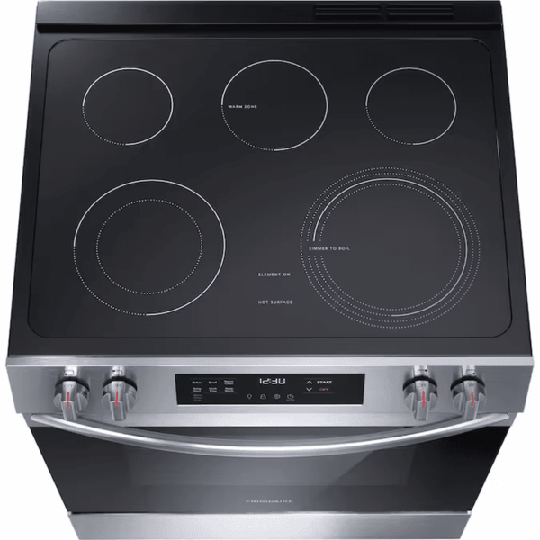 30-In Glass Top 5 Burners 5.3-Cu Ft Slide-In Electric Range Stainless Steel ) - Image 4