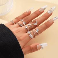 Gold Stackable Rings for Women Gifts Trendy Stuff Simple Star Moon Heart Knuckle Rings Set Boho Rings Cute Stuff Birthday Gifts Gold Rings Pack Jewelry Easter Basket Essentials Stuffers - Image 3