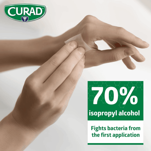 Alcohol Prep Pads (Pack of 4 Boxes) | 400 Pieces of Medium Isopropyl Alcohol Wipes Individually Wrapped | First Aid Alcohol Swabs for Cuts & Scrapes | Medical Alcohol Pads for General Cleansing - Image 3