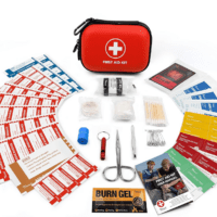 Mini First Aid Kit, 100 Pieces Water-Resistant Hard Shell Small Case - Perfect for Travel, Outdoor, Home, Office, Camping, Hiking, Car (Red) - Image 3