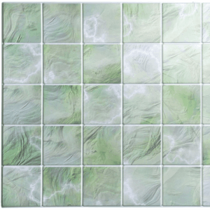 38-In X 18-In Embossed All Shades of Green PVC Wall Panel Abstract