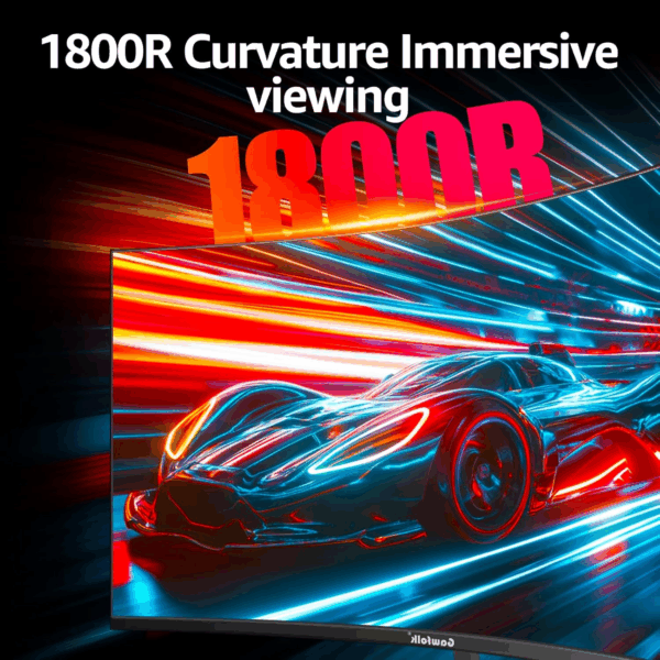27 Inch Curved Gaming Monitor,144Hz/180Hz PC Monitor Full HD 1080P, Frameless 1800R Computer Display with Freesync & Eye-Care Technology, Wall Mountable, DP, HDMI Port (Black) - Image 3