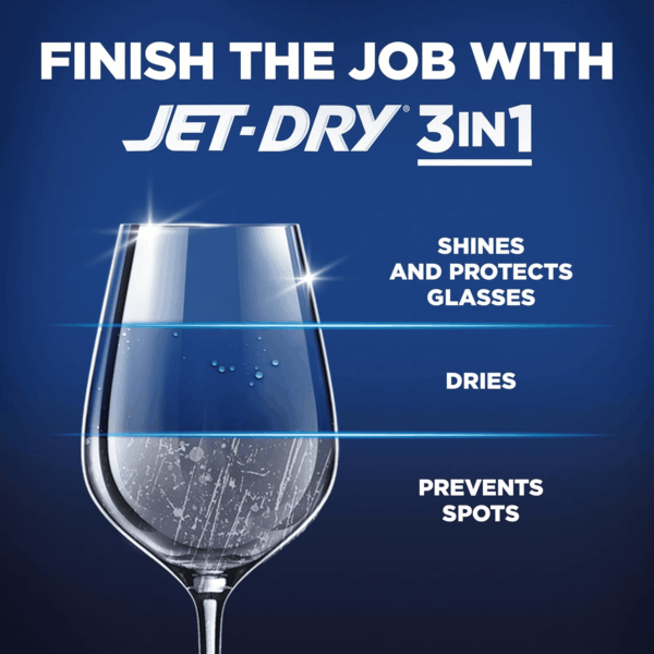 Jet-Dry Dishwasher Rinse Aid, Compatible with Dishwasher Detergent, Prevents Spots & Residues, Dries, Shine & Protects, 23 Oz, 225 Washes. - Image 3