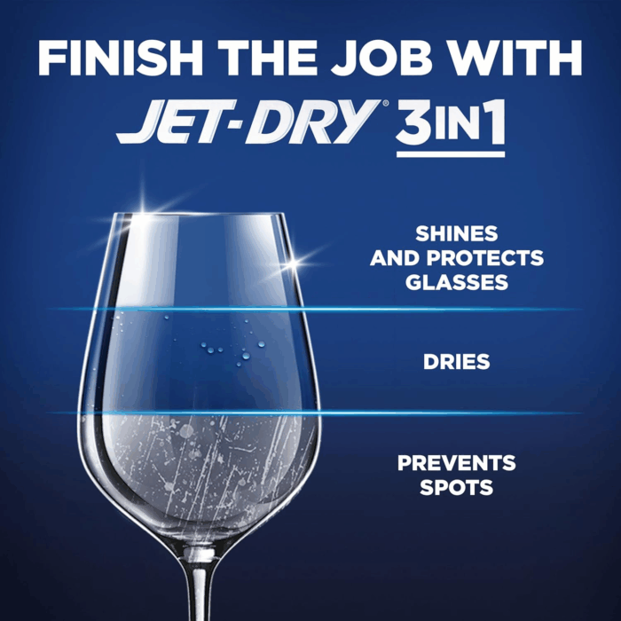 Jet-Dry Dishwasher Rinse Aid, Compatible with Dishwasher Detergent, Prevents Spots & Residues, Dries, Shine & Protects, 23 Oz, 225 Washes. - Image 3