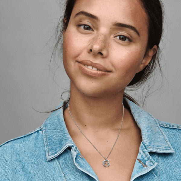 Family Always Encircled Pendant Necklace - Adjustable Necklace with Lobster Clasp - Gift for Her - Sterling Silver & Cubic Zirconia - with Gift Box - 23.6" - Image 6