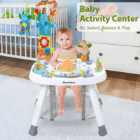 ® Baby Activity Center | 3-Stage 4Modes Activity Center & Play Table | Montessori-Inspired Design | Exersaucer, Jumper & Bouncer for Baby Ages 6M+ (White) - Image 6