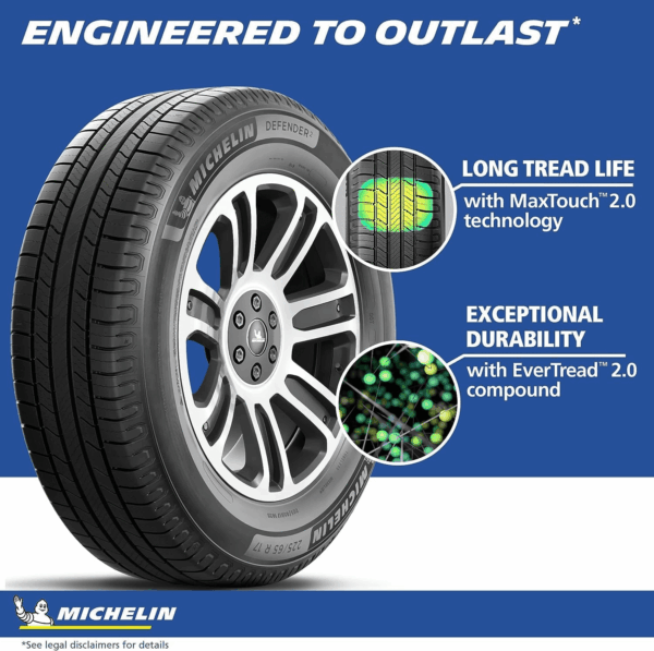 Defender2 All-Season Tire for Cars, Minivans, Suvs and Crossovers, 225/65R17 102H - Image 2