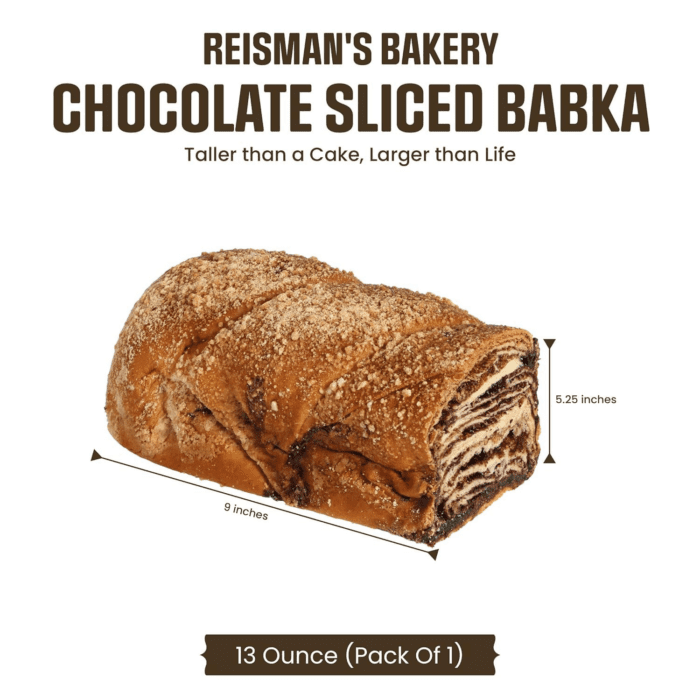Chocolate Babka Cake, Fresh Dessert, Nut-Free and Dairy-Free Chocolate Cake, OU Kosher-Certified Babka Bread, 1 Lb, Pack of 1 - Image 3