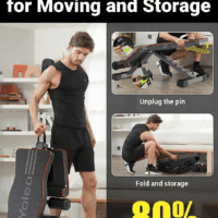 Adjustable Weight Bench for Full Body Workout; Foldable Bench Press Bench of Home Gym Strength Training; Incline Decline Flat Utility Workout Bench with Quick Folding& Fast Adjustment (Black) - Image 5