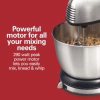 Classic Stand and Hand Mixer, 4 Quarts, 6 Speeds with Quickburst, Bowl Rest, 290 Watts Peak Power, Black and Stainless - Image 4