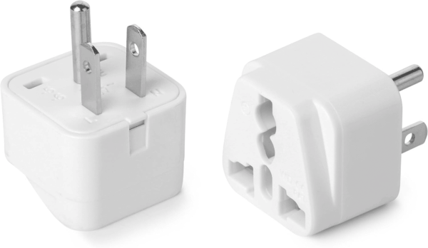 Bates- European Plug Adapter, 2 Pc, Travel Adapter, US to Europe Plug Adapter, EU Adapter, Electrical Adapters, Converter Plug