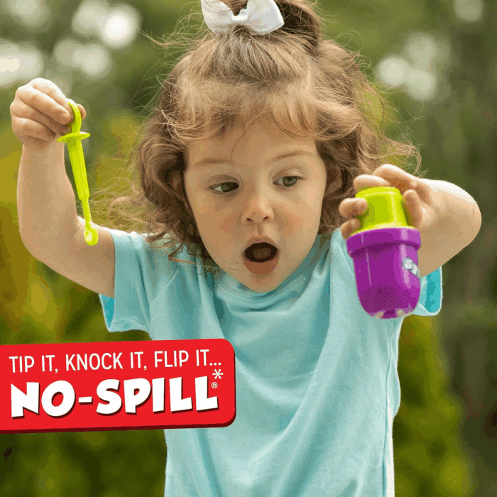 Fubbles No Spill Bubble Tumbler Minis Party Favor 12 Pack | Bubble Toy for Babies Toddlers and Kids | Includes 2Oz Bubble Solution and a Wand per Bottle (Assorted Colors) - Image 5