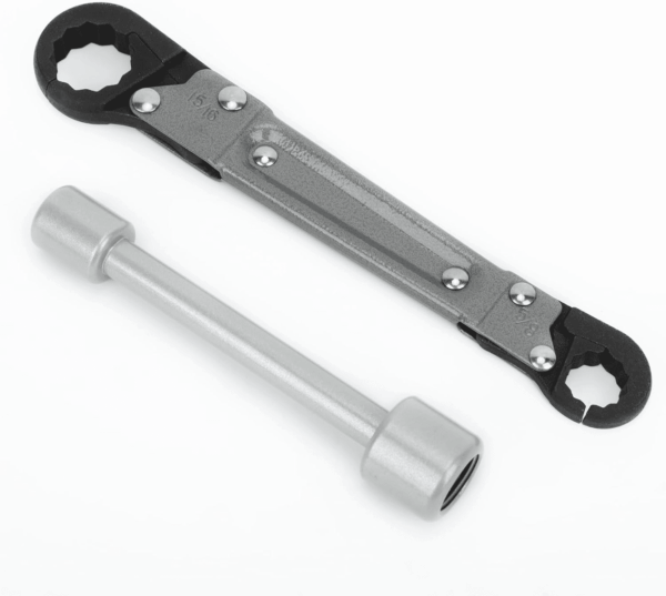 Plumbing Tools Angle Stop Wrench Kit – Adjustable Wrench Professional Plumber Wrench Tools for Installing New Compression Angle Stops and Removing Compression Rings-Silver Tool Kit - Image 9