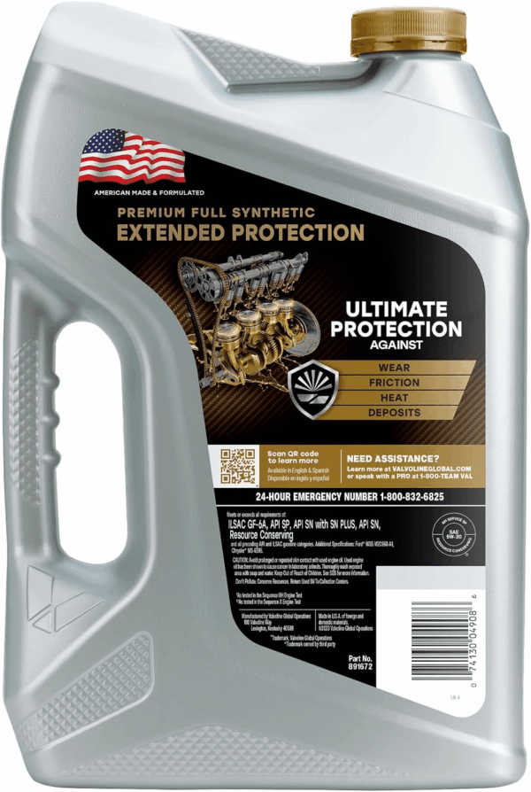 Extended Protection Full Synthetic Motor Oil SAE 5W-20 5 Quart - Image 2