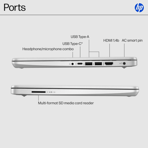 14 Inch Laptop, HD Display, Intel Core I3-1215U, 8 GB RAM, 256 GB SSD, Intel UHD Graphics, Windows 11 Home in S Mode, Natural Silver, 14-Dq5009Nr - Image 8