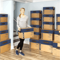 Small Prime Moving Box 10 Pack, Reinforced Handles, Tape-Free Assembly, Attached Lid, 16-In X 12-In X 12-In (0062716) - Image 8