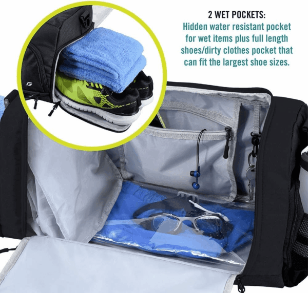 Ultimate Gym Bag 2.0: the Durable Crowdsource Designed Duffel Bag with 10 Optimal Compartments Including Water Resistant Pouch - Image 3