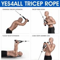 Deluxe Tricep Rope Cable Attachment, 27 & 36 Inch with 4 Colors, Exercise Machine Attachments Pulley System Gym Pull down Rope with Carabiner - Image 6