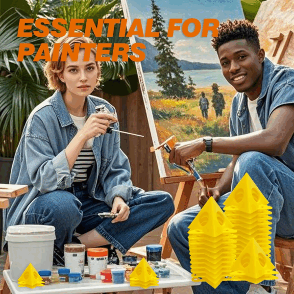 Painters Painting Pyramid Stands: 32Pcs Cabinet Doors Risers & Painting - Paint Triangle Stands Mini Cones Tripods for Canvas Support & Pouring - Art DIY Projects Household Essemtials - Image 9
