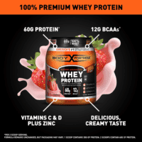 Super Advanced Whey Protein Powder, Strawberry, Immune Support (1), Vitamins C & D plus Zinc, 1.78 Lbs - Image 2