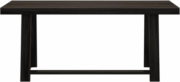 72 Inch Farmhouse Dining Table, Solid Wood Rustic Kitchen Table, Large Wooden Rectangular Dinner Table for Dining Room, Home Office, Living Room Furniture, Easy Assembly, Black Wirebrush - Image 5