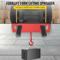 Forklift Lifting Hook, 4400Lbs Capacity Forklift Lifting Hoist, Red Forklift Mobile Crane with Swivel Hook and Two Large T-Screws, Hook Forklift Lifting Hoist, Fork Lifting Attachment - Image 2