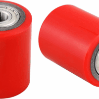 A Pair of Pallet Jack Front Wheels 3" X 3.75" PU Tread with Pre-Installed Bearings 20Mm ID Includes Pins by - Image 4