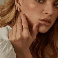 Gold Initial Rings for Women Non Tarnish 18K Gold Plated Heart Initial Stackable Rings Adjustable Pinky Rings for Women Cute Dainty Alphabet Capital Letter Rings Jewerly Gift - Image 2